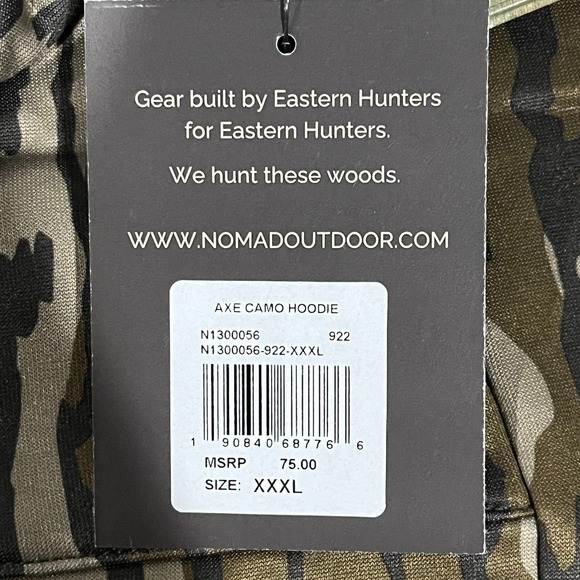 NEW W/ TAGS!! Nomad Bottomland Camo Utility Hoodie - Men's Sweatshirt - Size 3XL - Picture 3 of 10